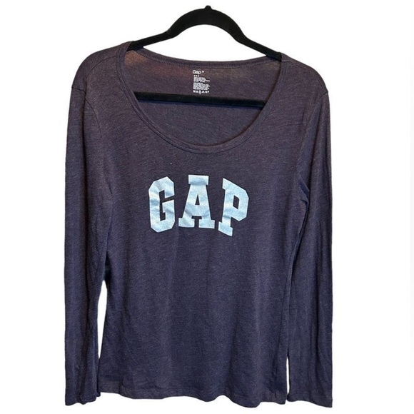 Gap Long Sleeve Purple T-Shirt Medium - Picture 1 of 3
